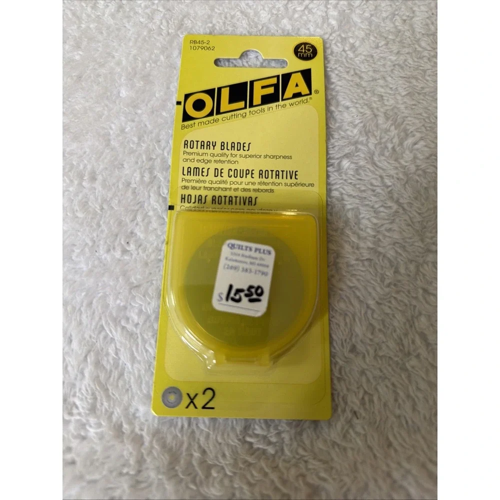 Olfa 45mm Replacement Rotary Blades 2 Pack RB45-2 1079062 NIP